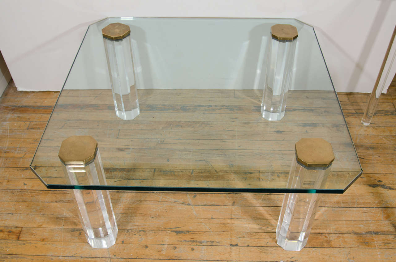 lucite coffee table legs
