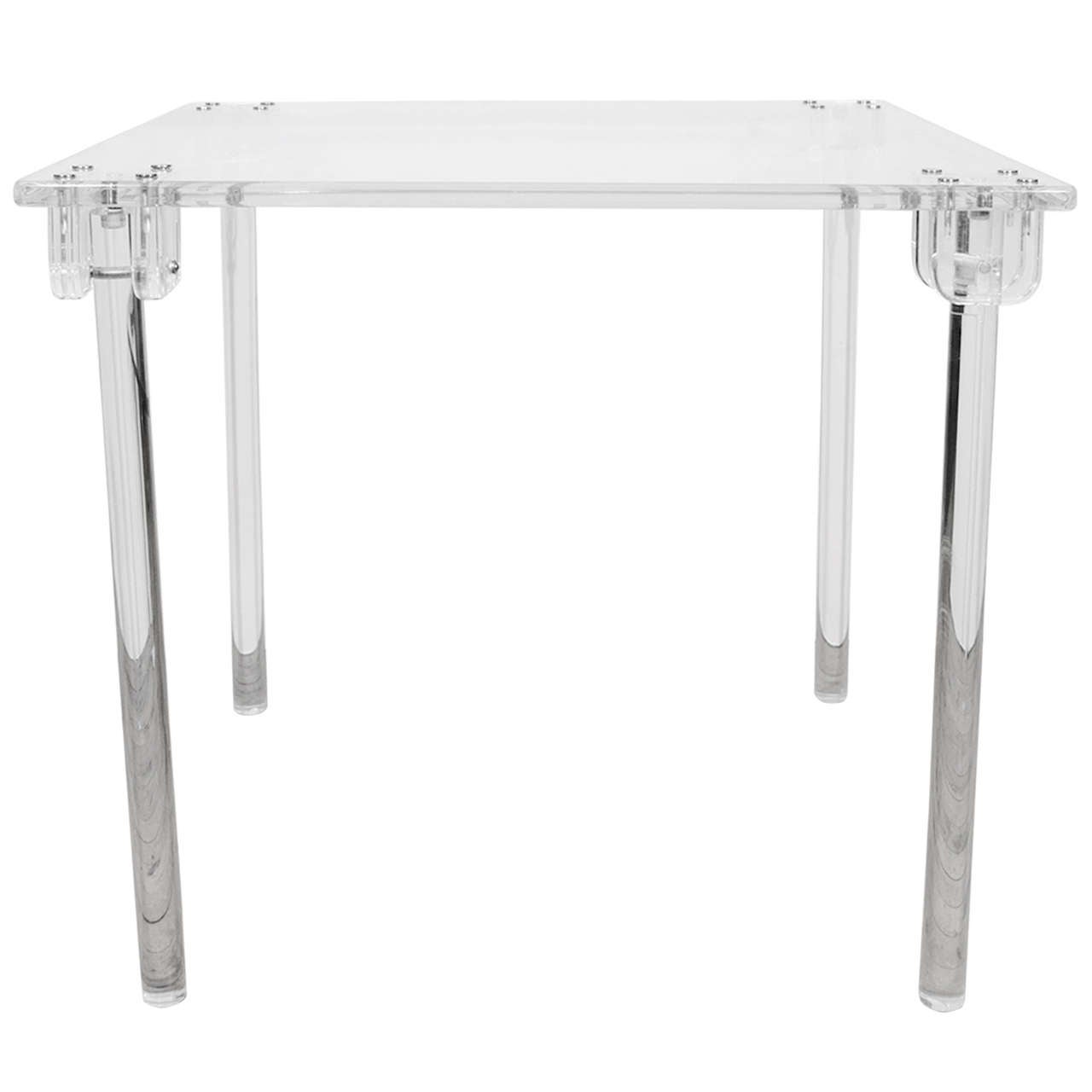 Midcentury Folding Lucite Game Table by Charles Hollis Jones at 1stDibs