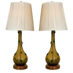 Pair of Mid-Century Handblown Glass Lamps