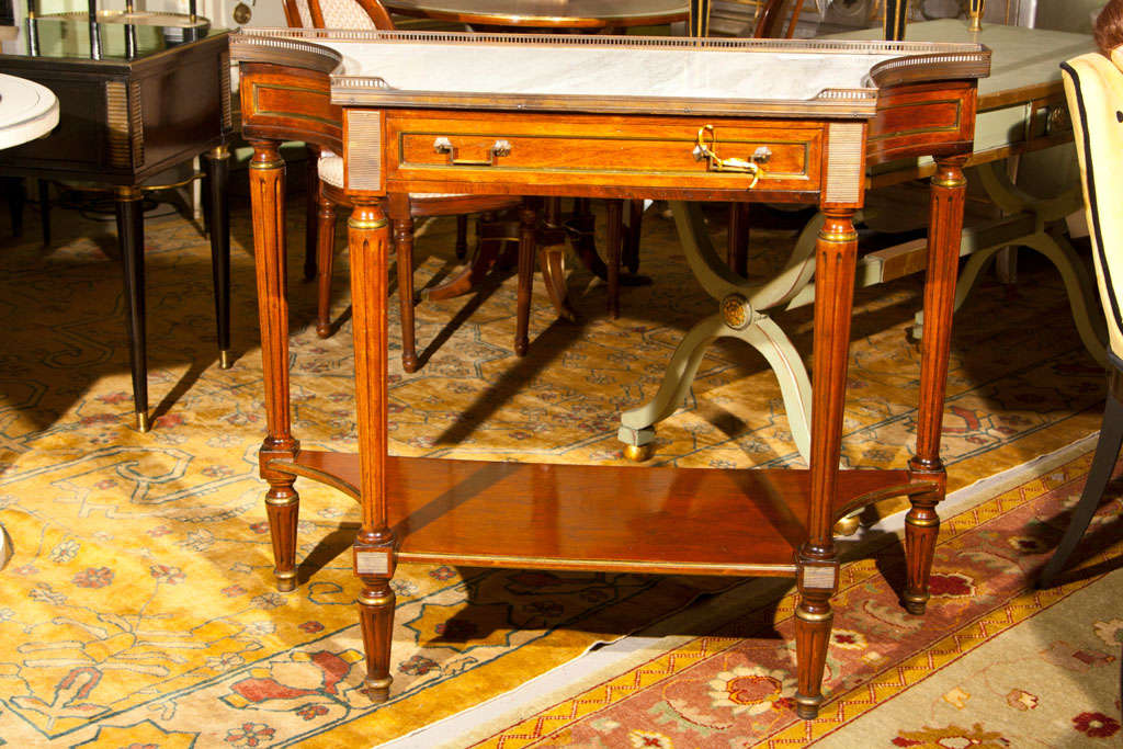 Louis XVI Style Marble Top Server Maison Jansen
