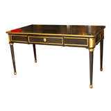 French Louis XVI Style Writing Desk Stamped Jansen