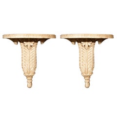 Pair of Plaster Wall Brackets by Jansen