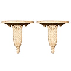 Pair of Plaster Wall Brackets by Jansen