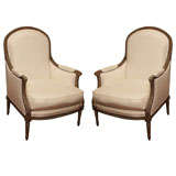 Pair Louis XVI Style Bergeres