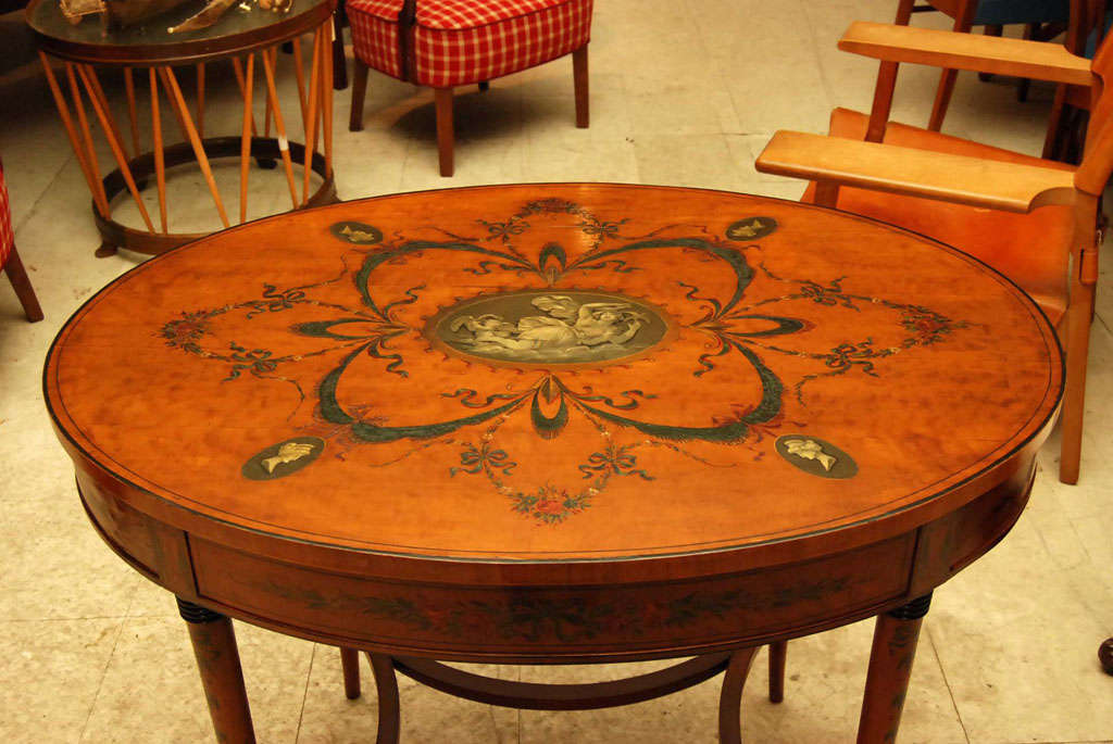 20th Century Satinwood Center Table