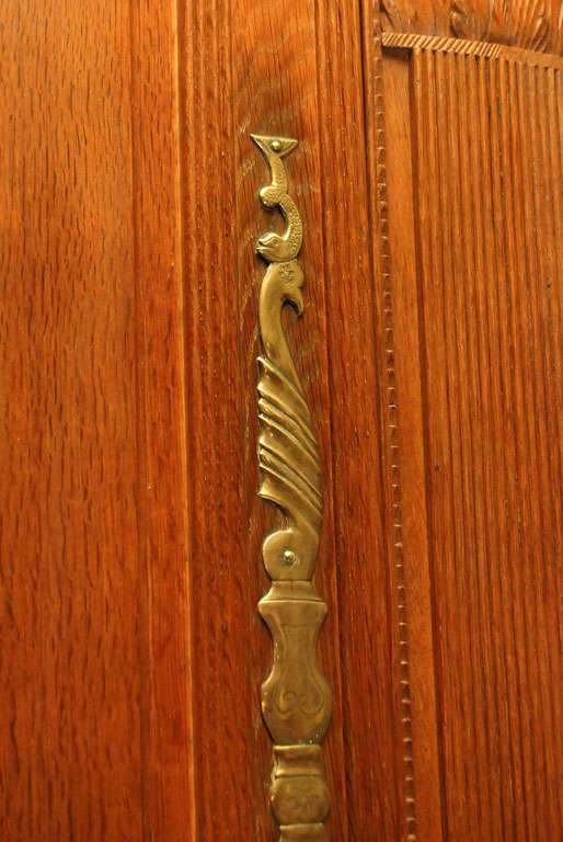 Oak Tall French Armoire For Sale