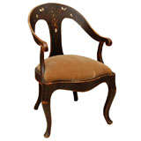 Spoonback Continental Pearl Inlaid Chair