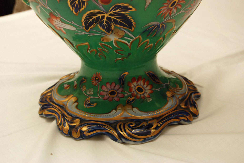 19th C Large English Porcelain Vase For Sale 4