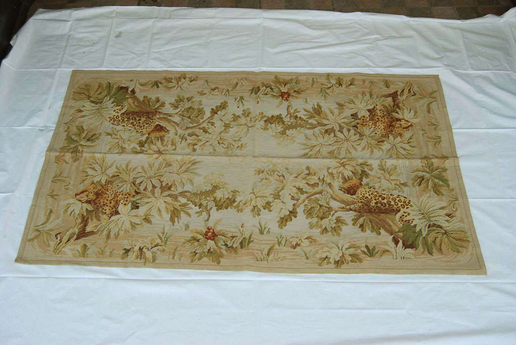 American A Vintage Needlepoint Rug