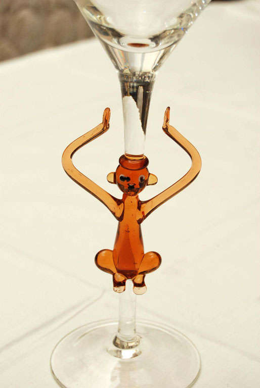 Vintage Set of Murano Cocktail Glasses at 1stDibs