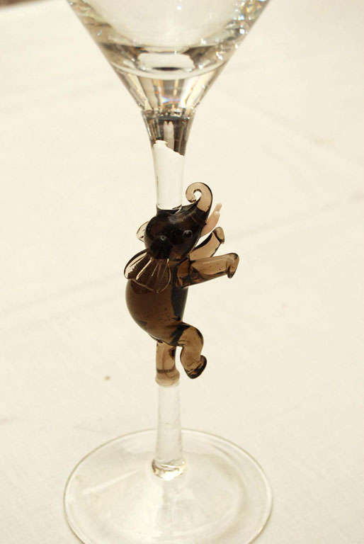 Vintage Set of Murano Cocktail Glasses at 1stDibs