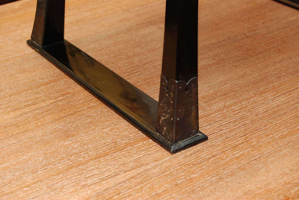 Japanese black lacquer bench 2