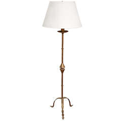 Unique and Rare Iron Floor Lamp by Maison Ramsay c. 1940
s