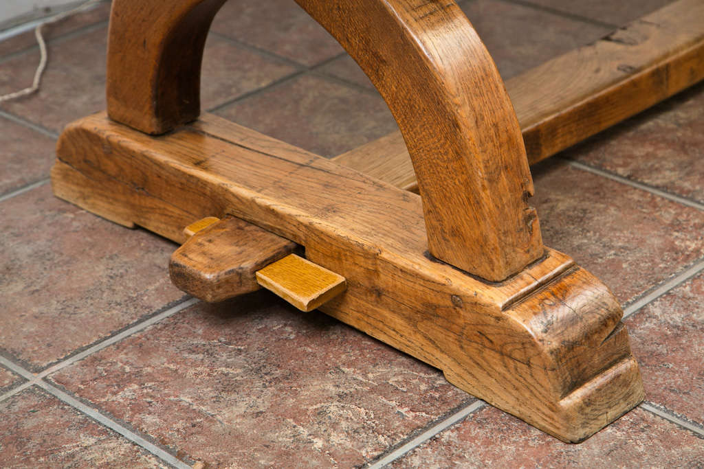 Solid Oak Trestle Table 4