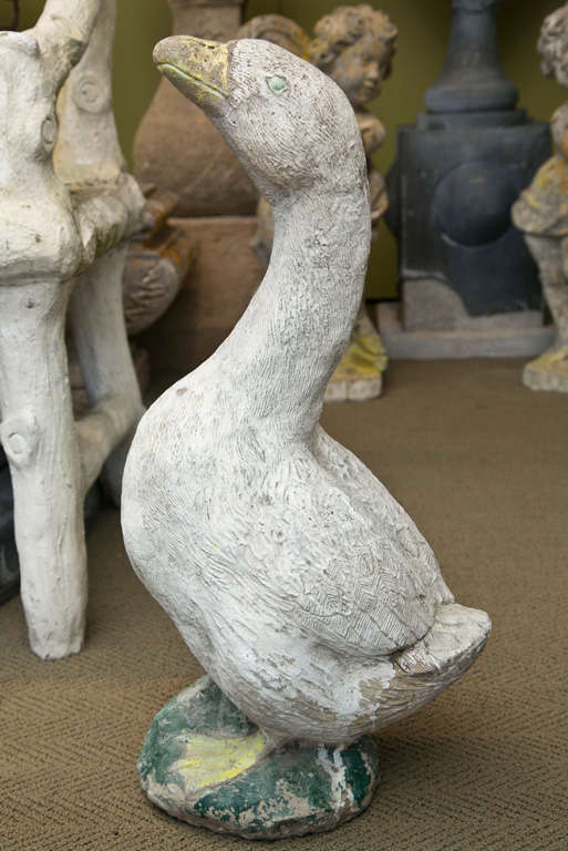 Handsome Cement Goose For Sale at 1stdibs