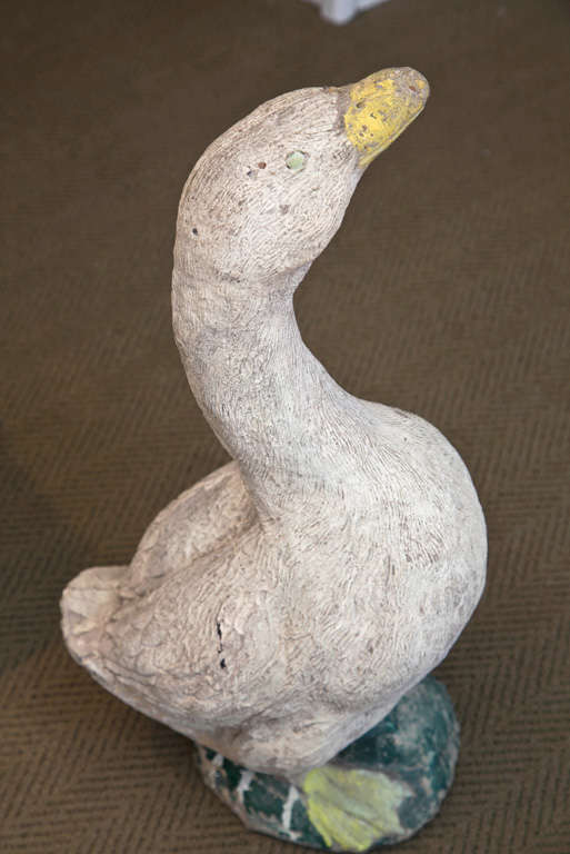 Handsome Cement Goose For Sale at 1stdibs