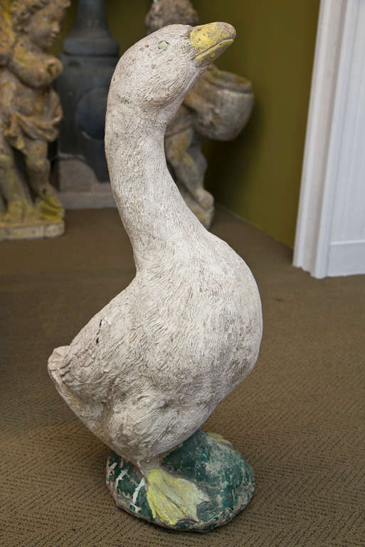 Handsome Cement Goose For Sale at 1stdibs