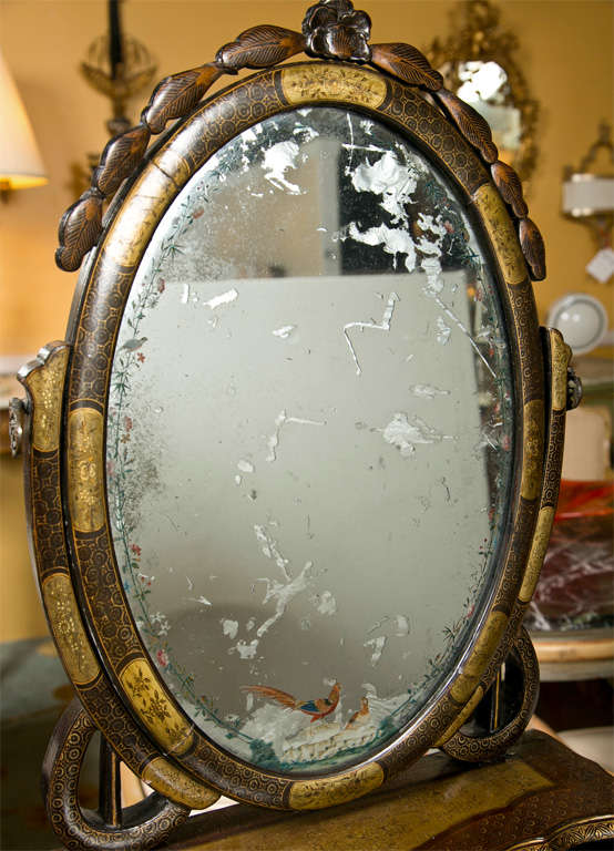 Attractive 19th Century Oriental Vanity Table Mirror For At 1stdibs Attractive 19th Century Oriental Vanity Table Mirror For 1
