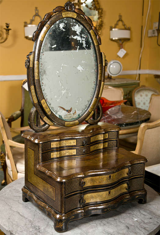 Attractive 19th Century Oriental Vanity Table Mirror 2