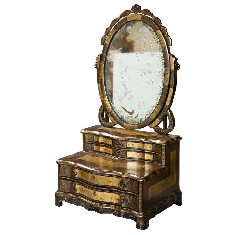 Attractive 19th Century Oriental Vanity Table Mirror