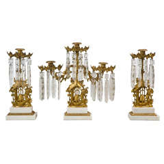 Set of Three French Belle Époque Style Candelabras 4