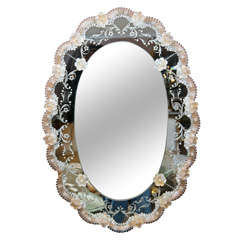 Vintage Venetian Style Oval Mirror