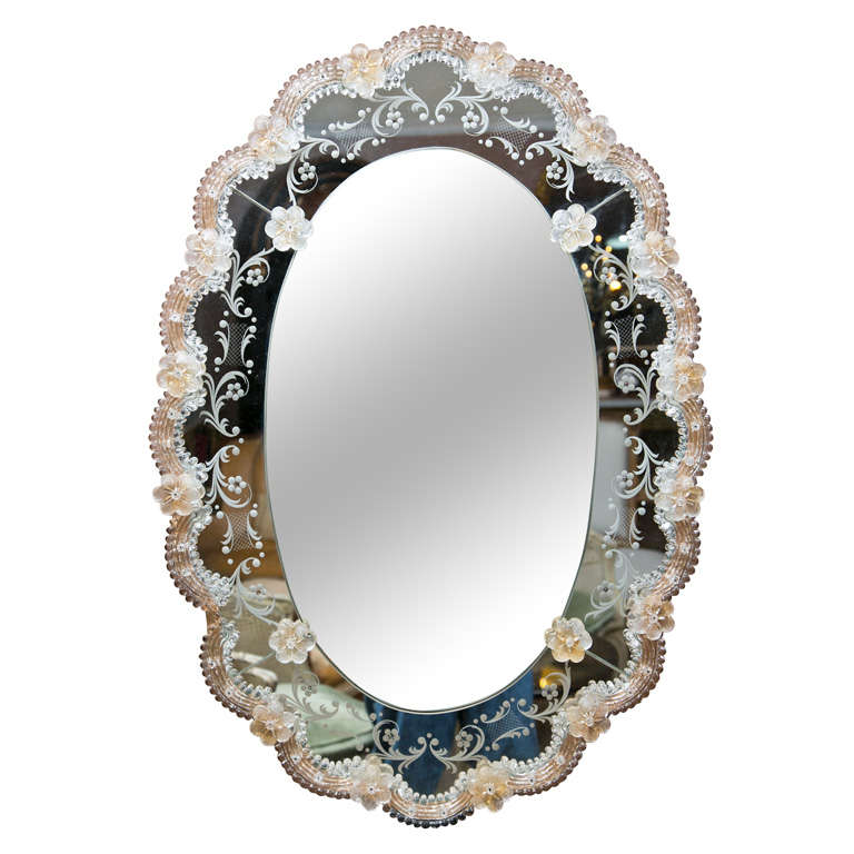 Venetian Style Oval Mirror