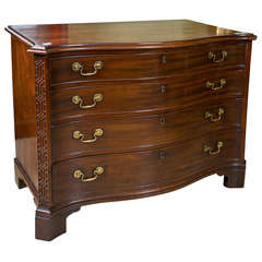 English Chippendale Style Chest of Drawers 19th Century