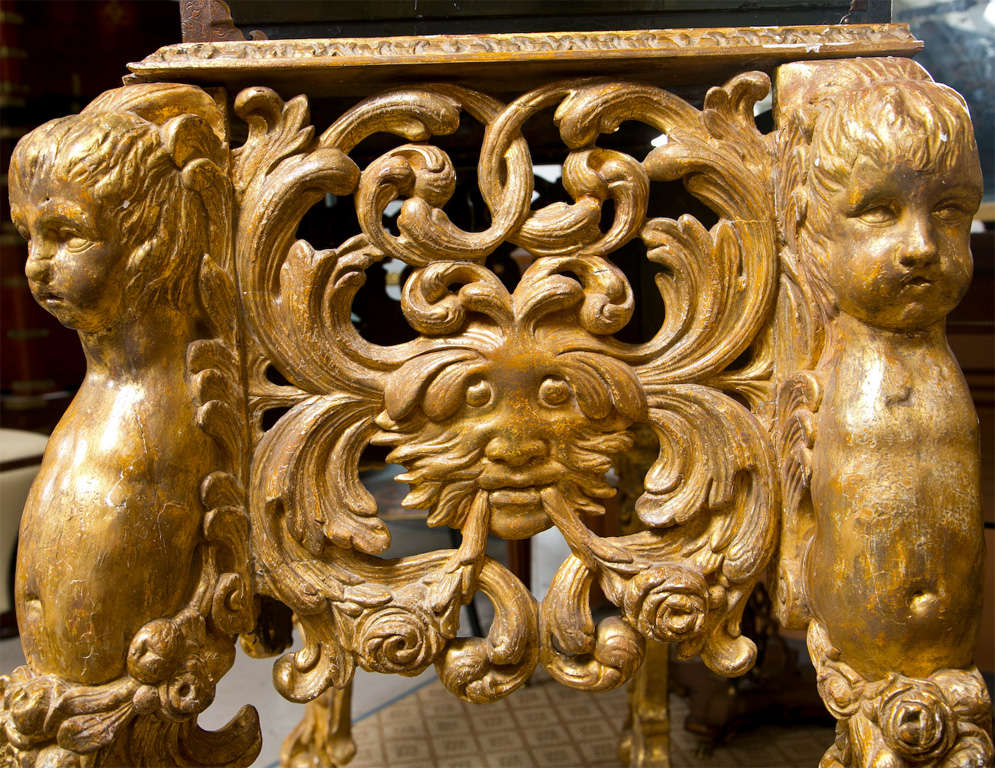 18th Century and Earlier 19th C. Chinese Chest on Gilded Stand