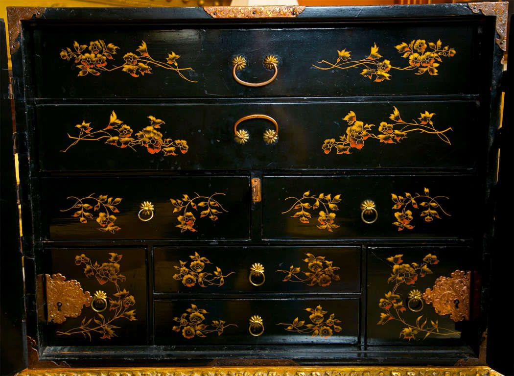 19th C. Chinese Chest on Gilded Stand 5