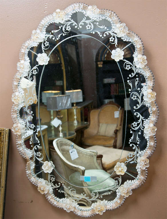 Style Oval Mirror at 1stDibs