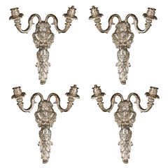 Pair Silverplate Caldwell Sconces