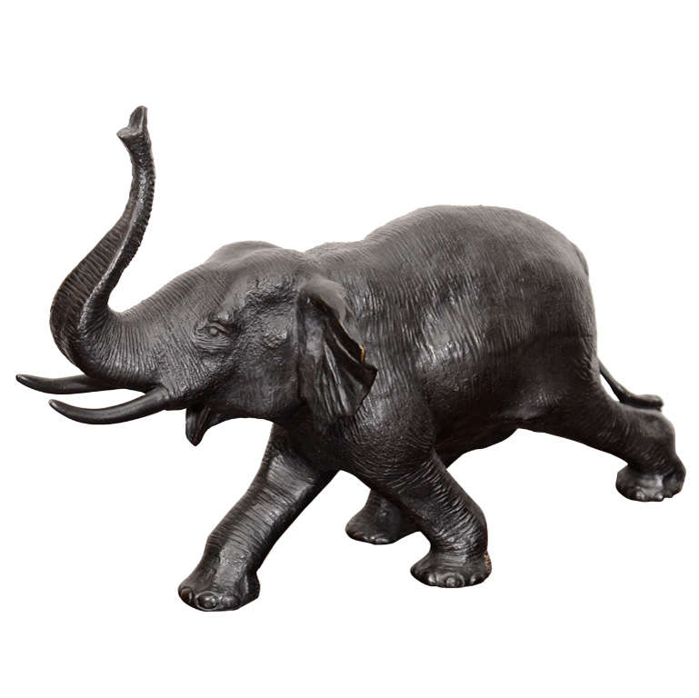 Bronze Elephant Sculpture For Sale
