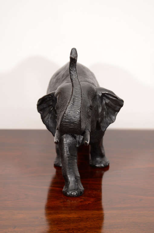 Contemporary Bronze Elephant Sculpture For Sale