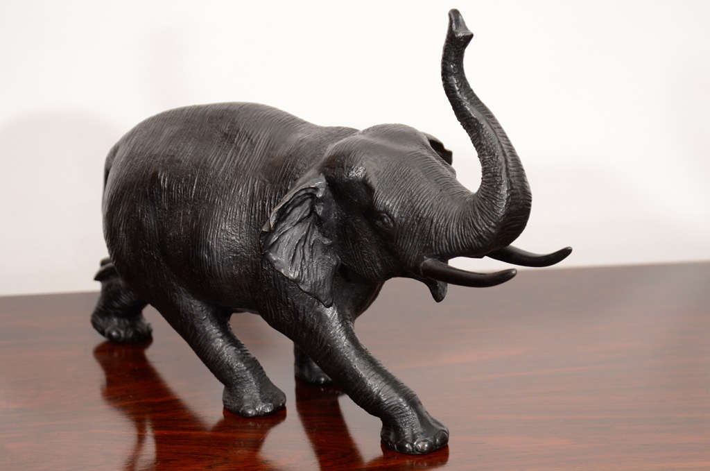 Bronze Elephant Sculpture For Sale 1