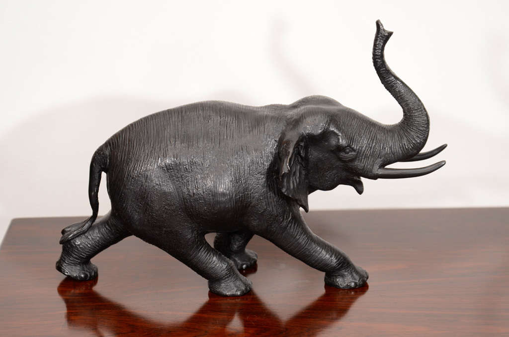 Bronze Elephant Sculpture For Sale 2