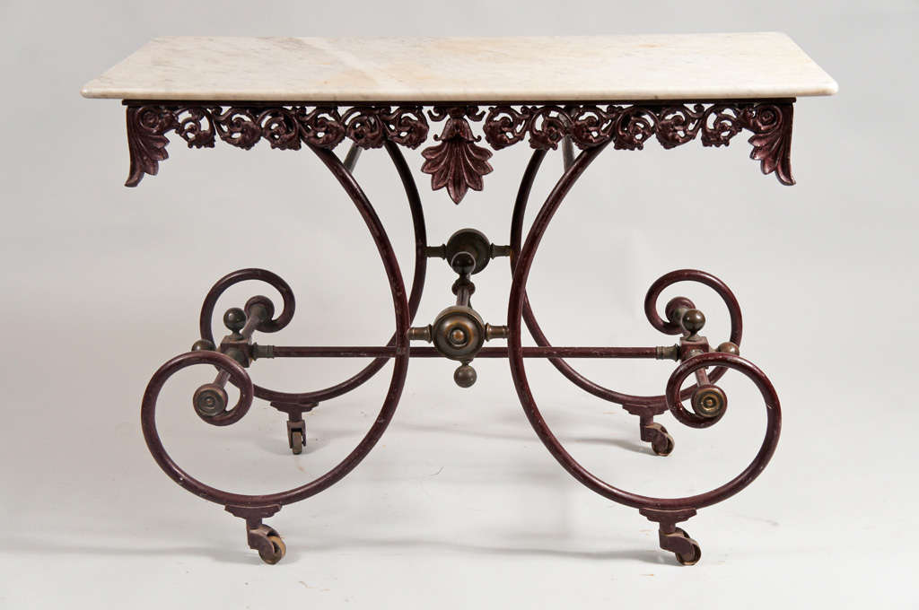 Marble Top Iron Based Table