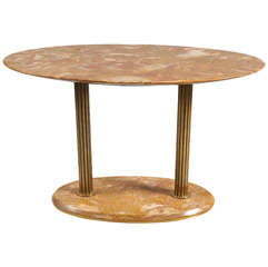 Marble Top Table with Columns