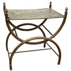 Maison Jansen Style Gilt Metal Tabouret 3