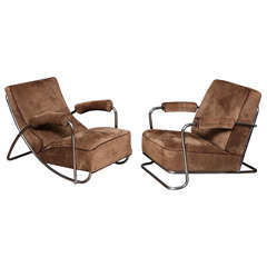 Pair of lounge chairs by Coquery