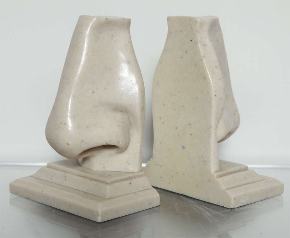 Italian Nose Bookends In Excellent Condition In New York, NY