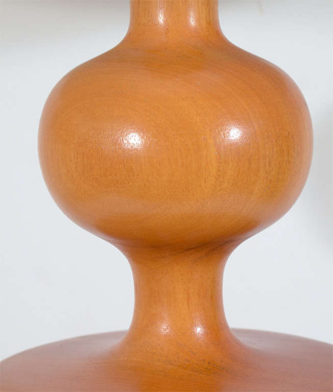 Turned Cylinder and Globe Lamp