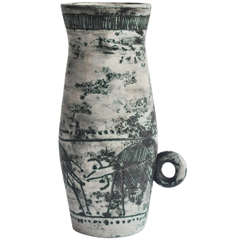 Fifties French Modernist Ceramic Vase by Jacques Blin