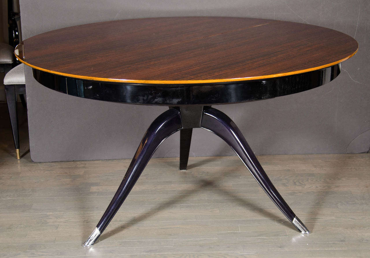 Stunning Art Deco Macassar Dining Table in the Manner of Gio Ponti