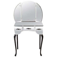 Gorgeous 1940s Hollywood/Art Deco  Smoked Mirror Illuminating Vanity