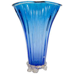 Stunning Mid Century Murano Glass Vase by Barovier and Toso