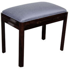Machine Age Art Deco Bench/Stool With Fluted leg Detail