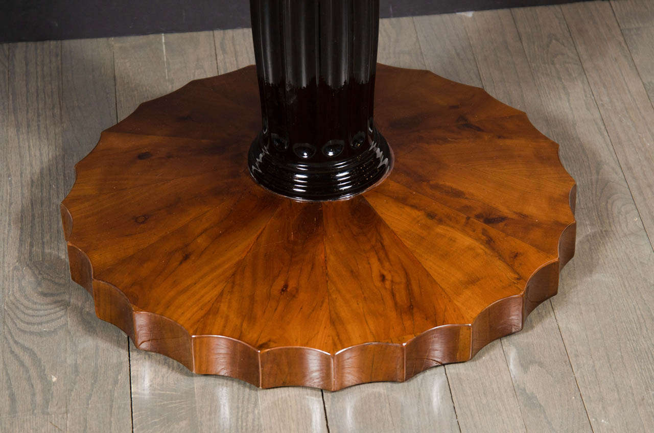 French Exquisite Art Deco Center Hall/Occasional Table With Starburst Inlayed Design