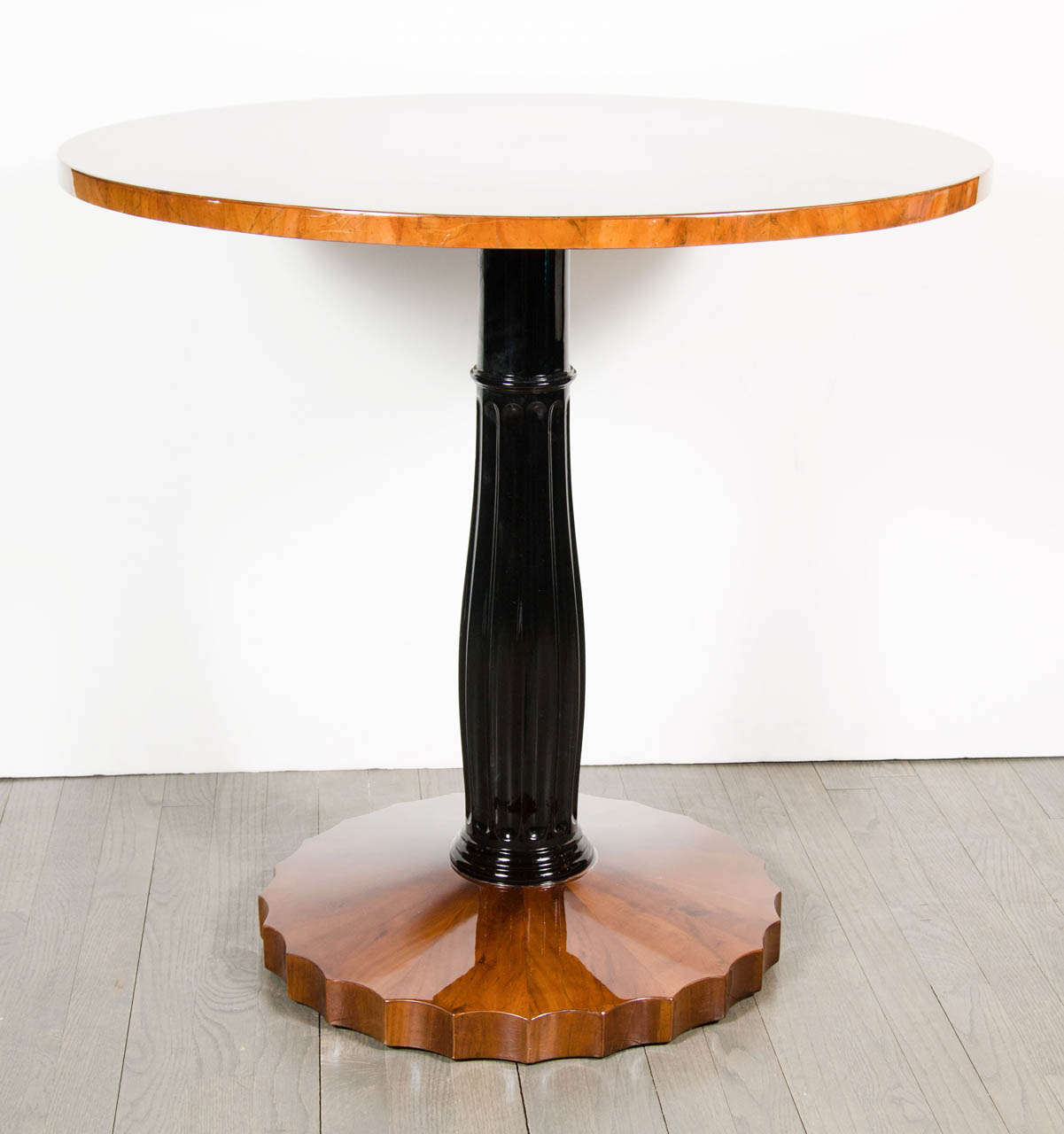 Exquisite Art Deco Center Hall/Occasional Table With Starburst Inlayed Design 1