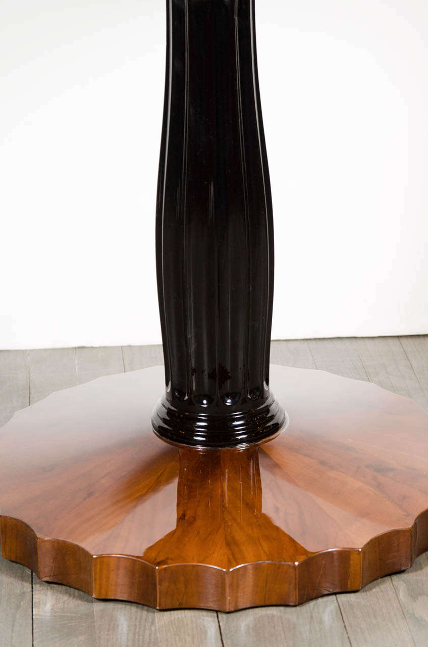 Exquisite Art Deco Center Hall/Occasional Table With Starburst Inlayed Design 2